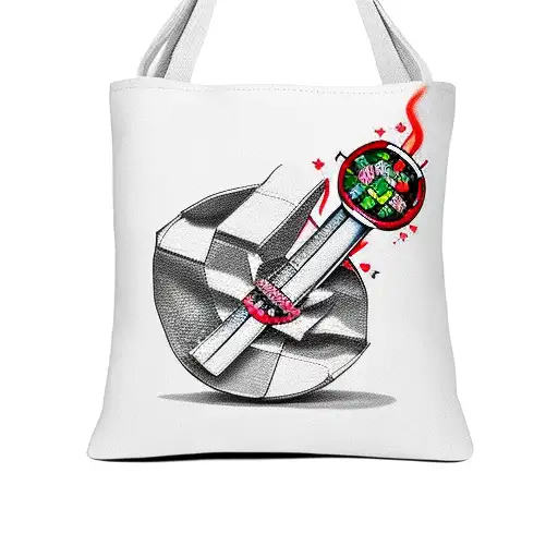 Animated Cross Money Bag Smoking A Bong