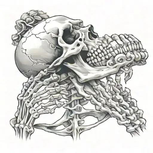 Skeleton Hand On Throat