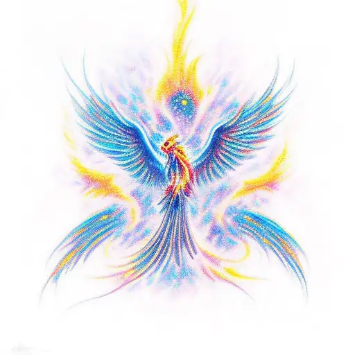 Phoenix Rising Out Of A Galaxy