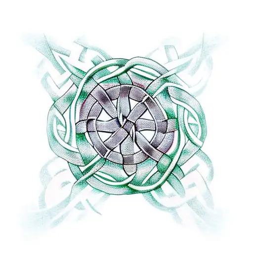 Celtic Knotwork With Bdsm Symbol