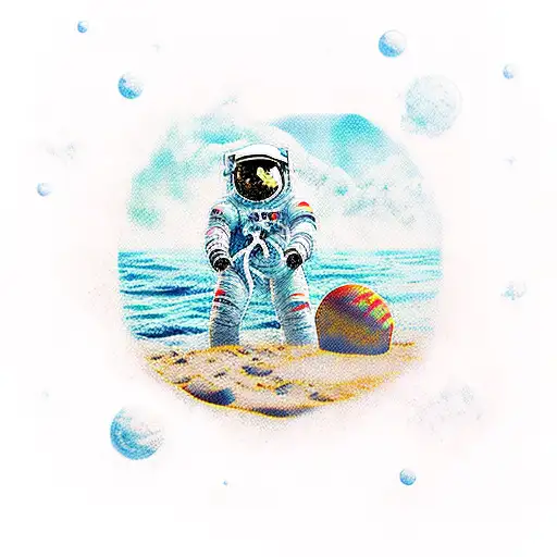Astronaut On The Beach