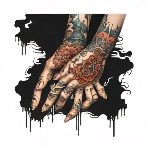 Nordic Tatto Gods Hands