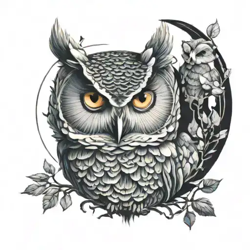 Forest And Eyes Blue Eyes Owls And Moon