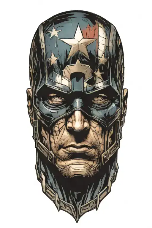 Captain America Rapper Silhouette