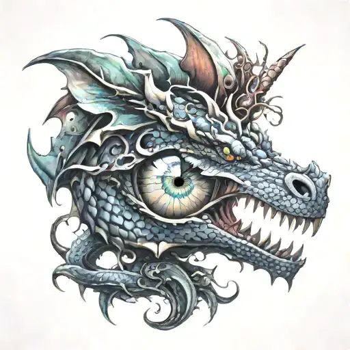 Dragon And One Eye Inside Representing The Client's