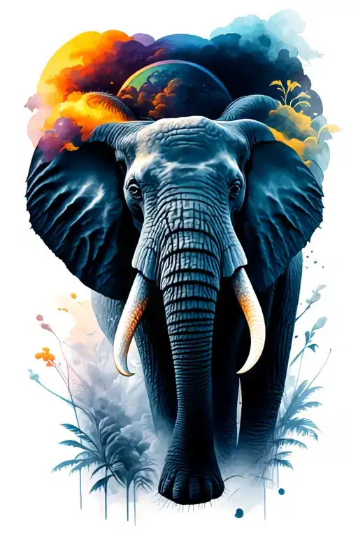 Elephant And Watch Face