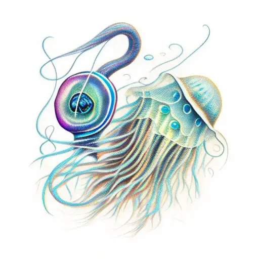 Jellyfish Playing A Guitar