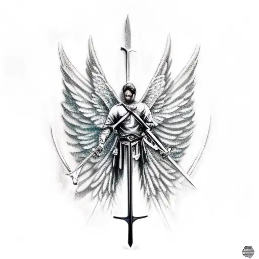 Archangel Holding Sword