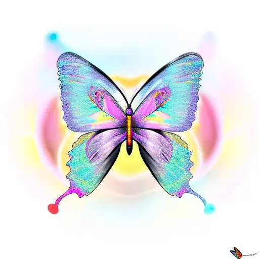 Butterfly With Sunset