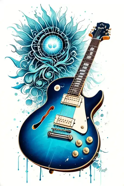 Guitar Metal Music Themed