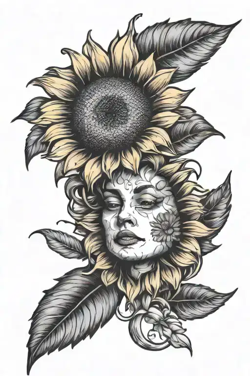 Singular Daisy And Sunflower
