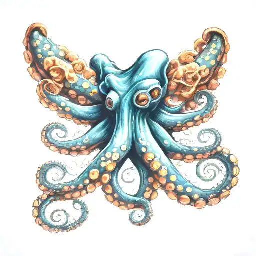 Octopus Wraping Around Left Leg Sleeve Inspired