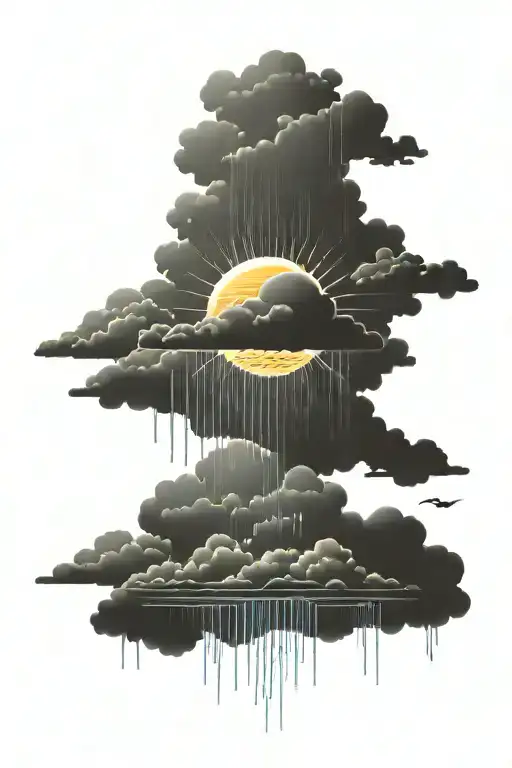 Rain Cloud And Sun