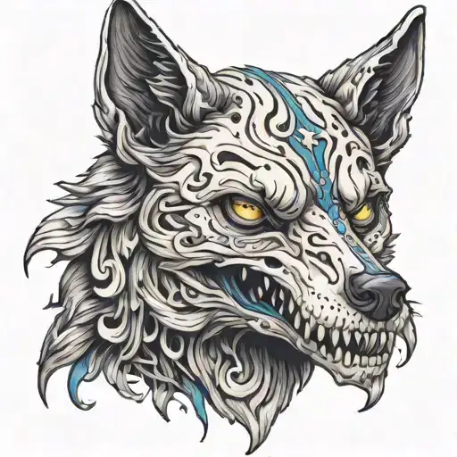 Horror Wolf Skull