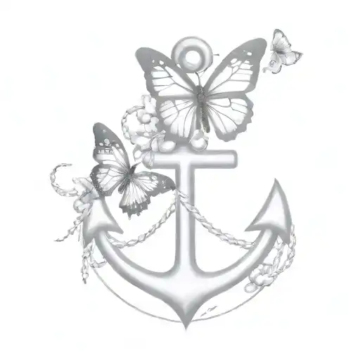Anchor And Butterfly