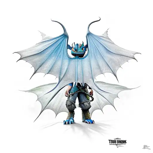 Toothless From How To Train A Dragon Spread His Wings
