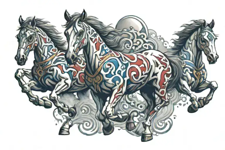 Pistons Horse Galloping