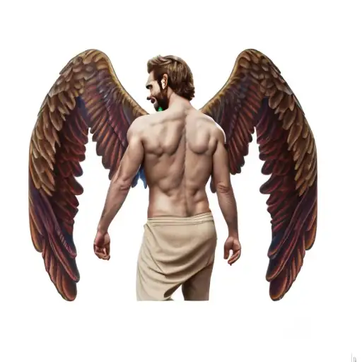 A Male Angel With Wings