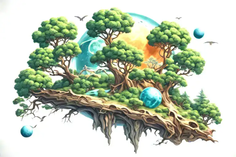 Trees Planet Surrounded