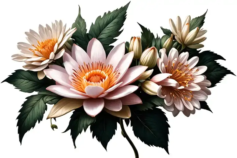 Rose Daisy Lily Chrysanthemum Water Lily Flower Arrangement