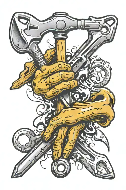 Wrench And Broken Drumstick