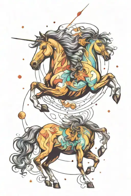 Horse And Space Surrounded
