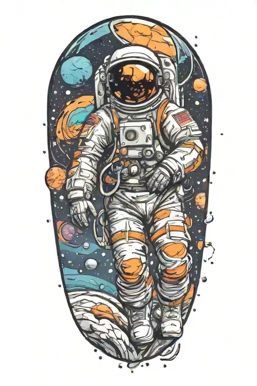 Astronaut Floating In Space