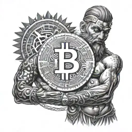 Ra Sun God Holding Bitcoin