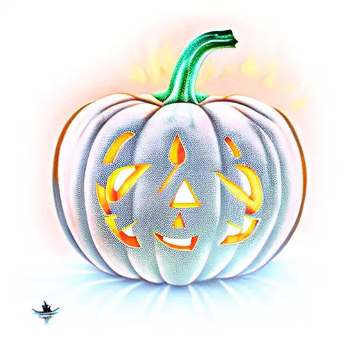 Flaming Pumpkin Halloween