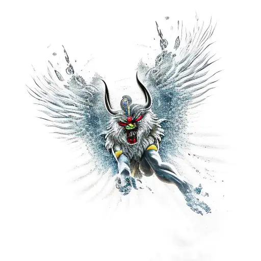 Strong Guardian Rising Out Of Water