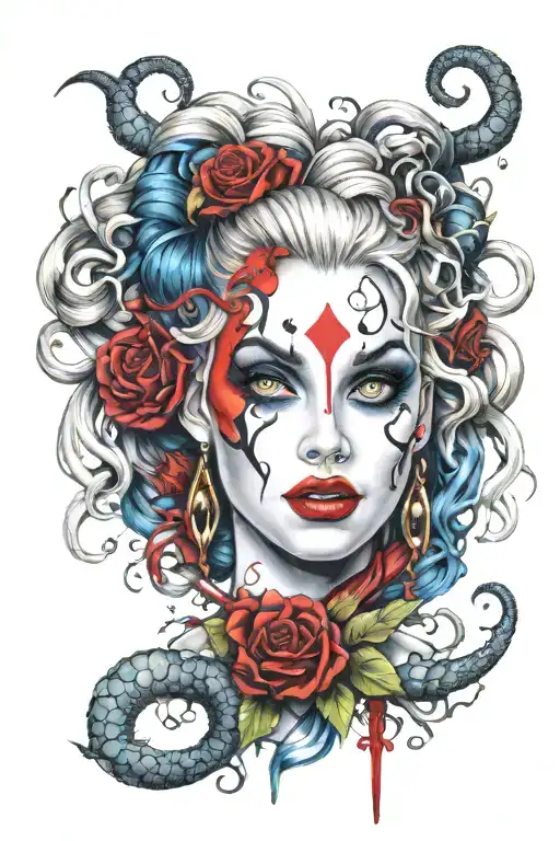 Harley Quinn Medusa Goddess