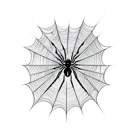 Spider Web With 10 Small Spiders On It