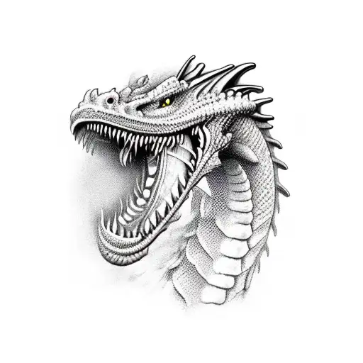 Dragon With Human Head In Mouth