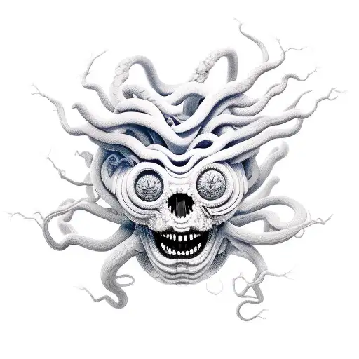 Half Monster Medusa And Half Human Medusa