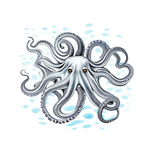 Octopus In Sea Underwater