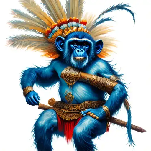 Blue Monkey Shaman Slavic Tradition