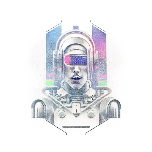 Cyberpunk Style Wiress And Chip Full Arm Sleeve