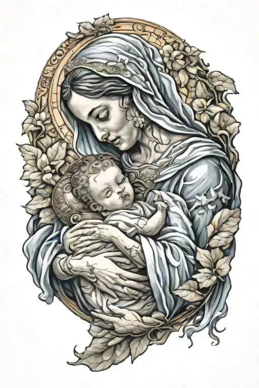 Mary Holding Baby Jesus