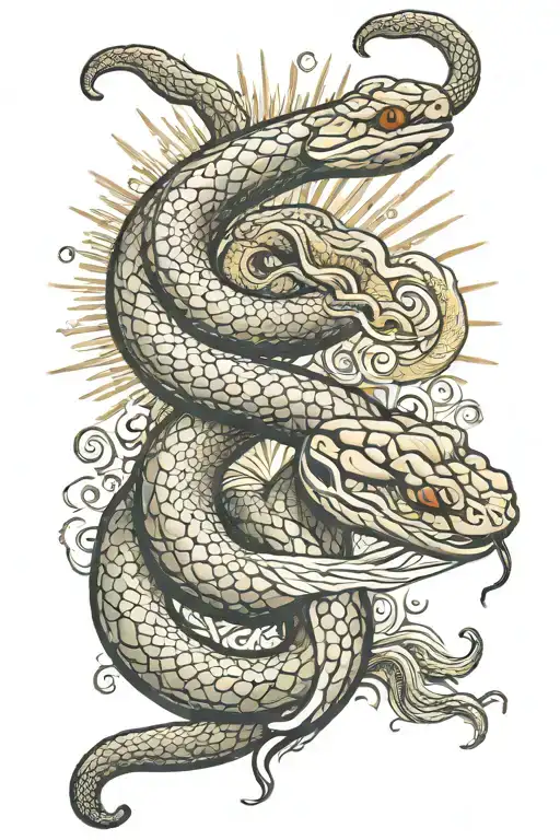 Sun Moon Snake Wrapped