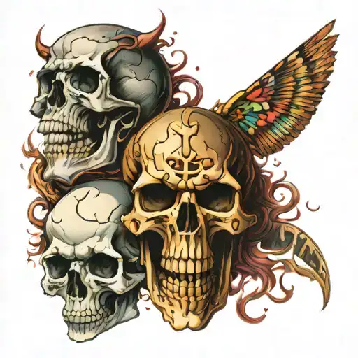 Skulls Dyslexic Symbol