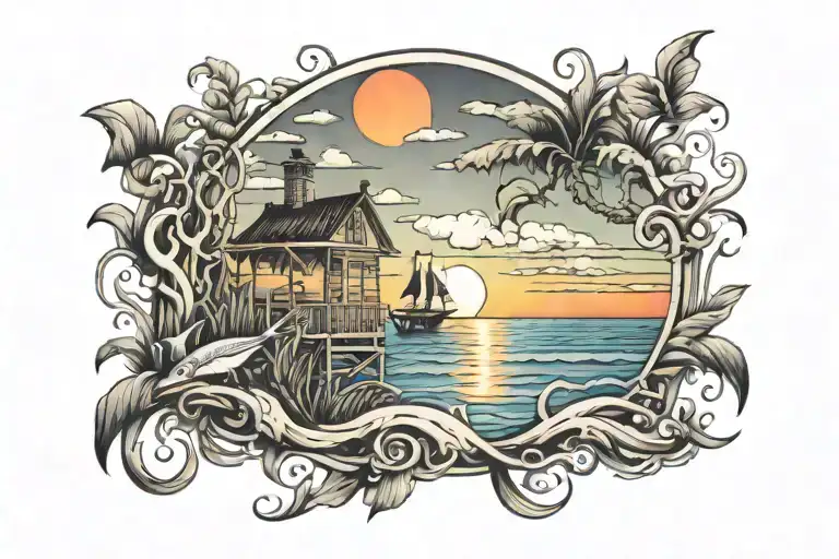 Outer Banks Sunset Scene