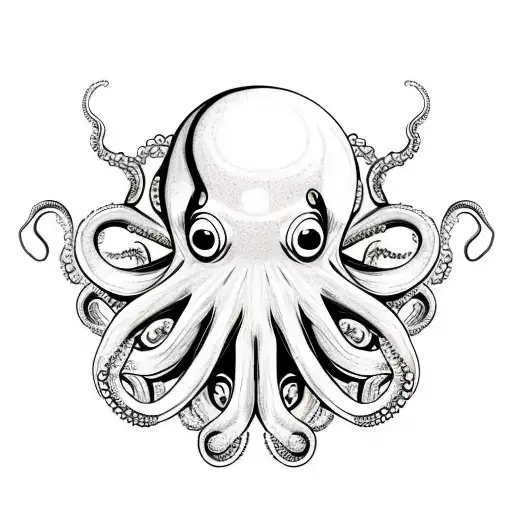 Octopus Eating Carmel Popcorn