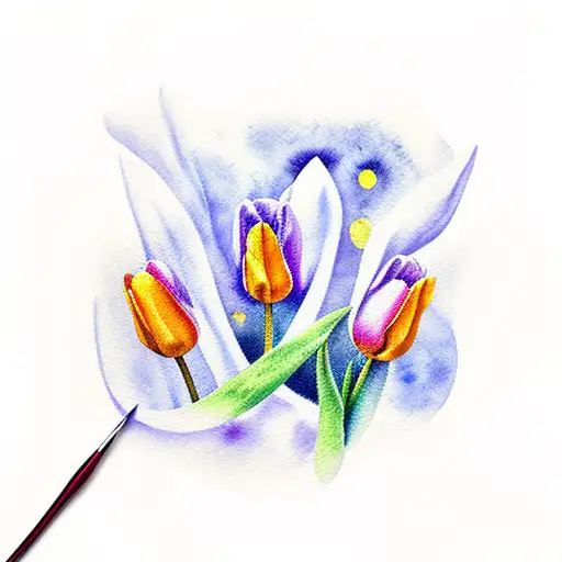Watercolor Tulip