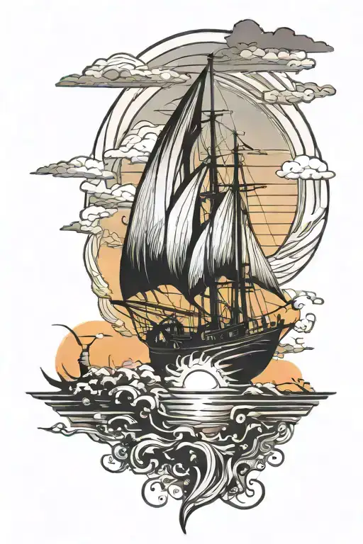 Sailboat Sunset Background