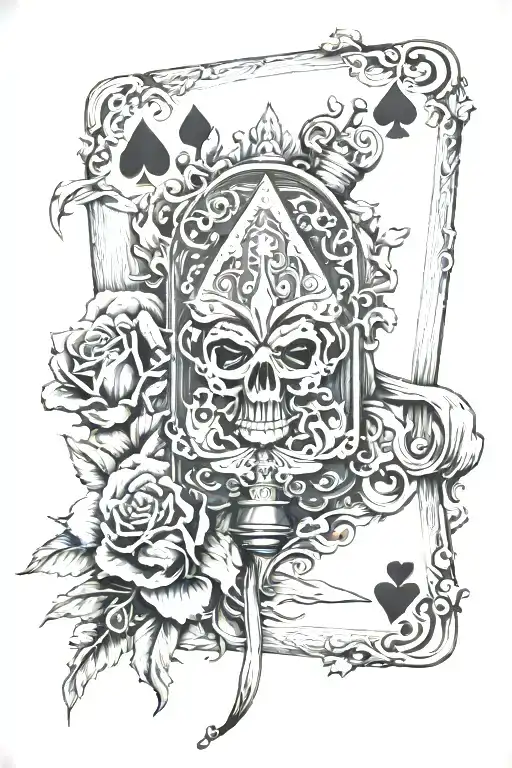 Playing Card And Dagger
