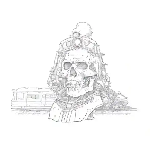 A Train With A Skull On It