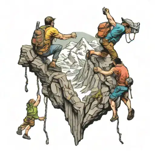 Brothers Climbing Mountain