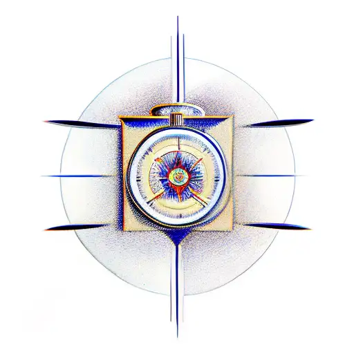 Hourglass With Broken Dreams Compass