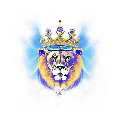 Proud Lion With A Crown