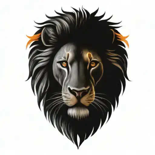 Lion Face And Phenix